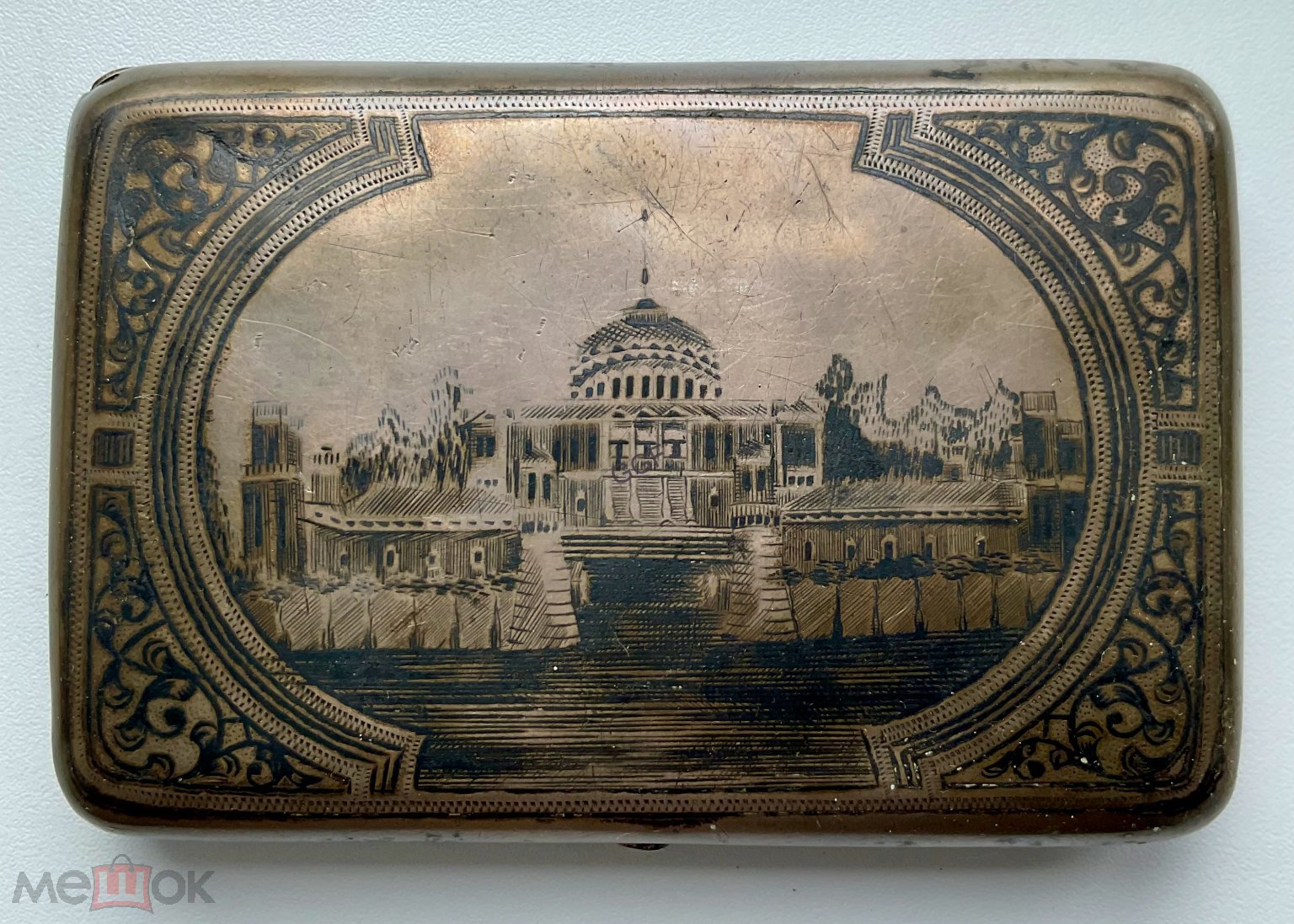 Портсигар с чернью